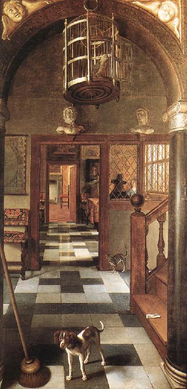 HOOGSTRATEN, Samuel van View of a Corridor af France oil painting art